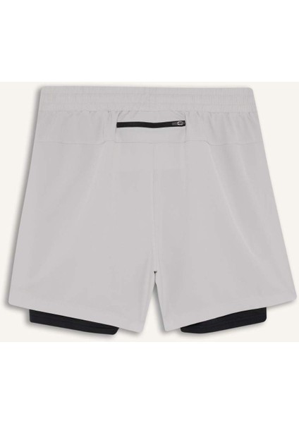 Fit Slim Fit Dar Kesim Sporcu İçi Taytlı Dokuma Şort F0010AX25AU