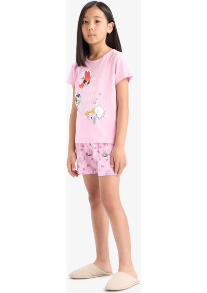Kız Çocuk PowerPuff Girls Pijama Takımı Kısa Kollu Üst Şort F3136A825SM fiyatları
