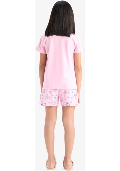 Kız Çocuk PowerPuff Girls Pijama Takımı Kısa Kollu Üst Şort F3136A825SM