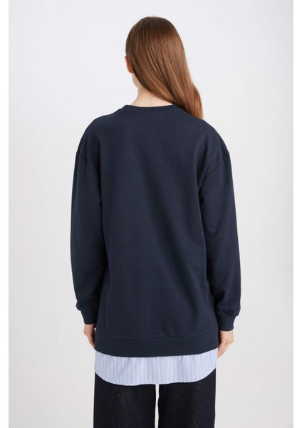 Regular Fit Bisiklet Yaka Sweatshirt Tunik