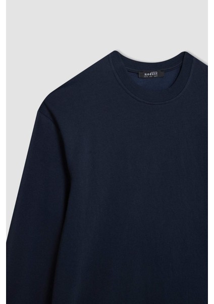 Regular Fit Bisiklet Yaka Sweatshirt Tunik