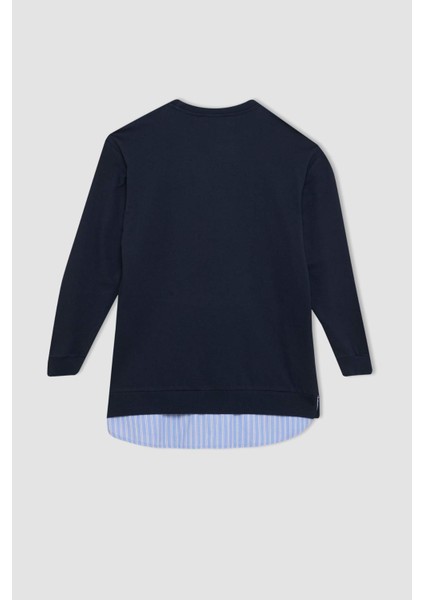 Regular Fit Bisiklet Yaka Sweatshirt Tunik