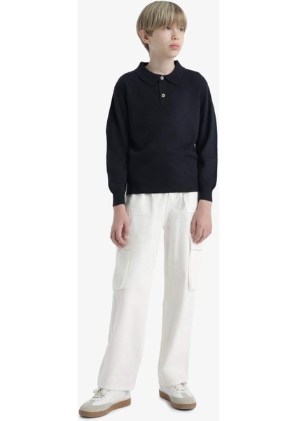 Erkek Çocuk Okul Polo Yaka Triko Kazak fiyatları