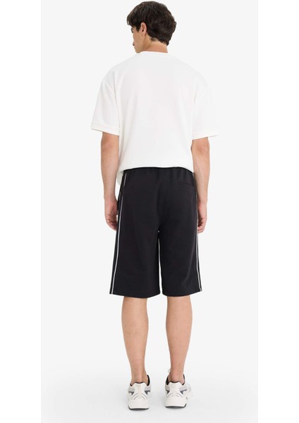 Baggy Fit Beli Bağcıklı Düz Paça Şort F0185AX25SM