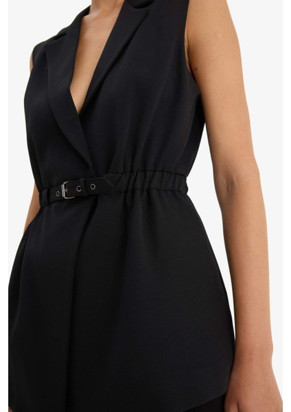 Fitted Ceket Yaka Yelek D4784AX25AU indirimleri