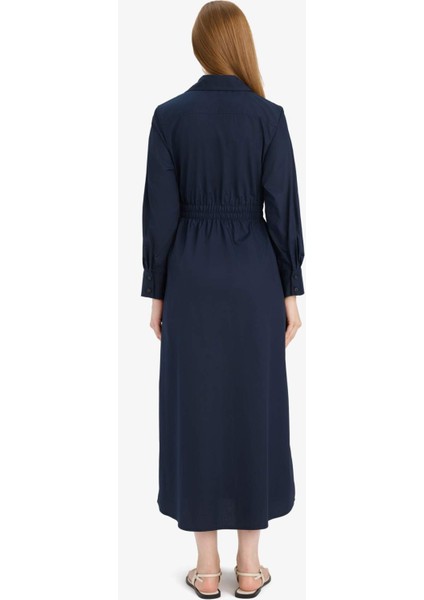 Regular Fit Gömlek Yaka Poplin Uzun Kollu Elbise F0322AX25AU indirimleri