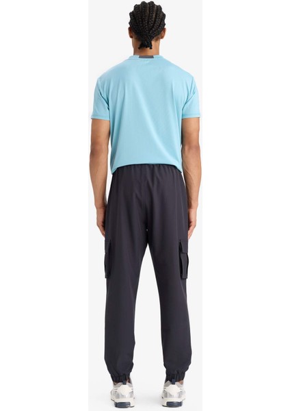 Fit Slim Fit Dar Kesim Kargo Cepli Dokuma Sporcu Jogger Eşofman Altı E9361AX25AU