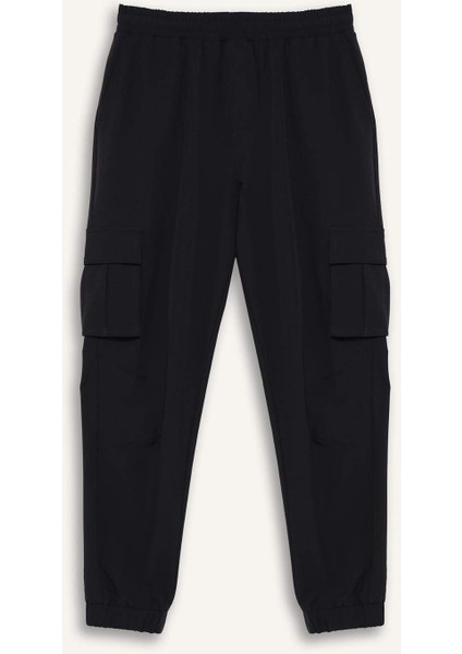Fit Slim Fit Dar Kesim Kargo Cepli Dokuma Sporcu Jogger Eşofman Altı E9361AX25AU