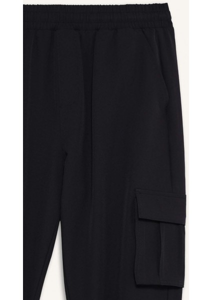 Fit Slim Fit Dar Kesim Kargo Cepli Dokuma Sporcu Jogger Eşofman Altı E9361AX25AU