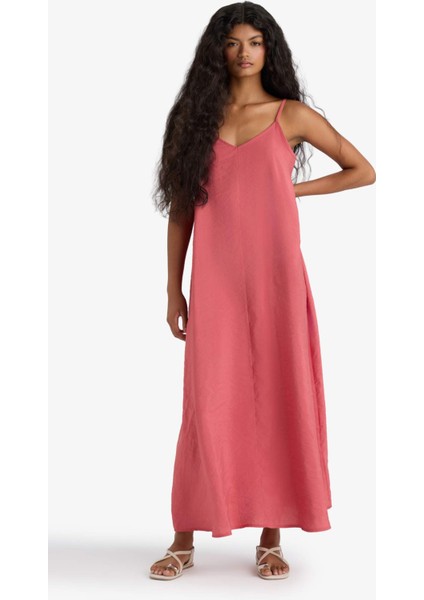 V Yaka Modal İnce Askılı Maxi Elbise F8137AX25AU modelleri