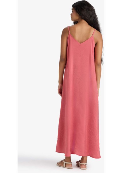 V Yaka Modal İnce Askılı Maxi Elbise F8137AX25AU