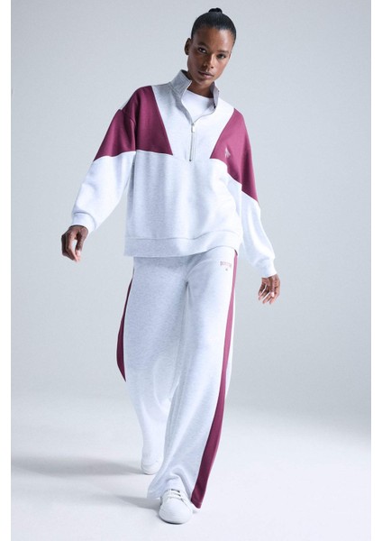 Fit NBA Boston Celtics Oversize Geniş Kalıp Yarım Fermuarlı Skuba Dalgıç Kumaş Sporcu Sweatshirt E8935AX25AU fiyatları