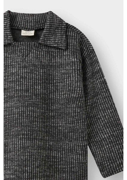 Erkek Bebek Gömlek Yaka Triko Görünümlü Sweatshirt G1955A525AU fiyatları