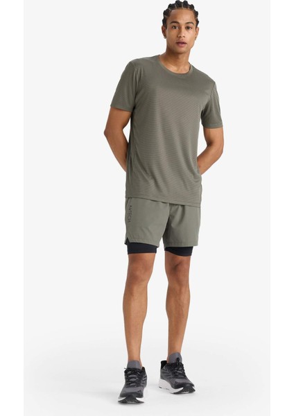 Fit Slim Fit Dar Kesim Sporcu İçi Taytlı Dokuma Şort F0010AX25AU