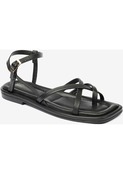 Kadın Siyah Hakiki Deri Sandalet 4Y2CS59032
