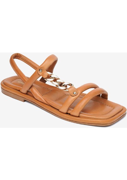 Kadın Taba Hakiki Deri Sandalet 4Y2YS50759