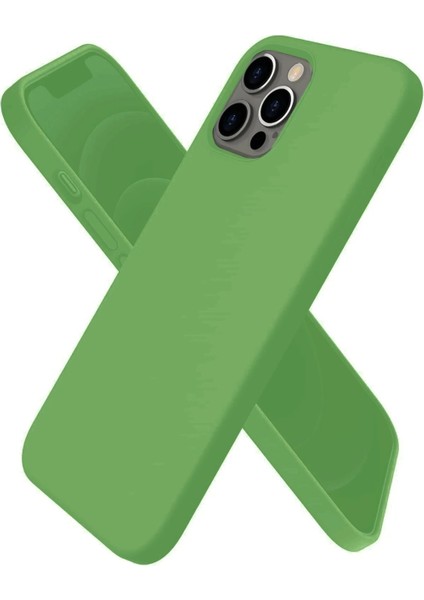 iPhone 12 Pro Kılıf First Silikon - Yeşil