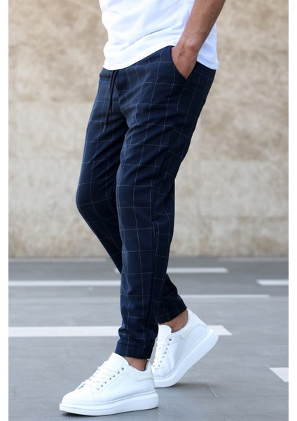 Ekoseli Lacivert Jogger Mad4081 indirimleri