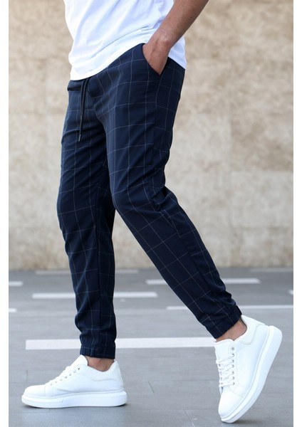 Ekoseli Lacivert Jogger Mad4081