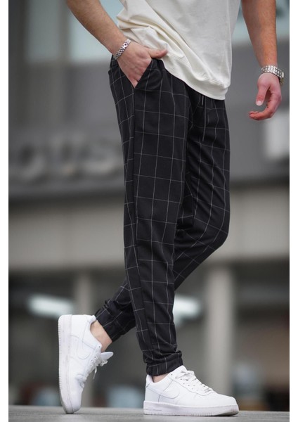 Ekoseli Siyah Jogger Mad4081 fırsatları
