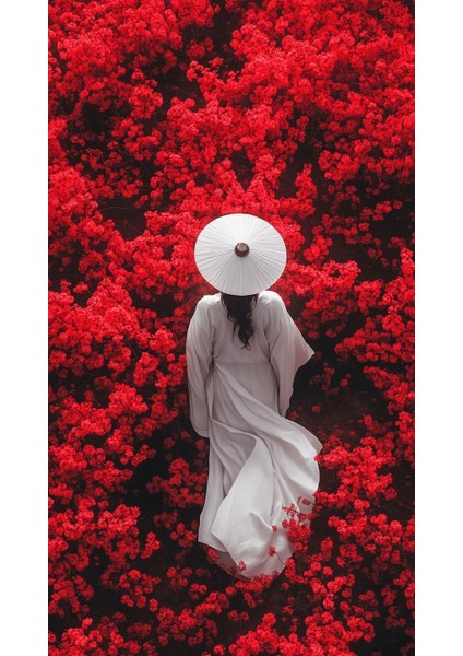 Kırmızı Çiçekler I Ev Duvar Salon Güzellik Salonu Ofis Dükkan Dekarastabloyon Kanvas fiyatları