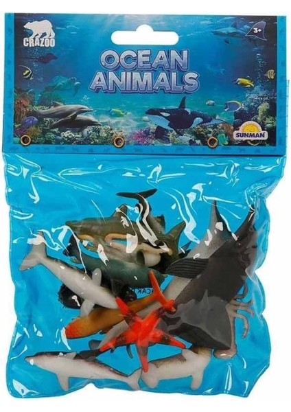 Nessiworld 0704 Okyanus Hayvanları Poşetli Hayvan Oyun Seti