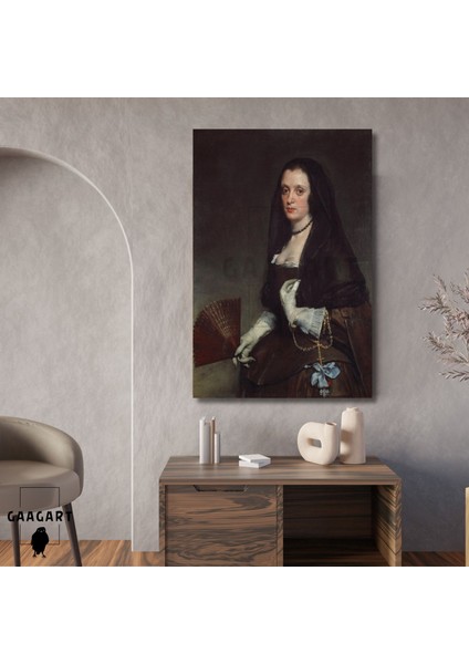Tekli Dikey Kanvas Diego Velazquez The Lady With A Fan fiyatları