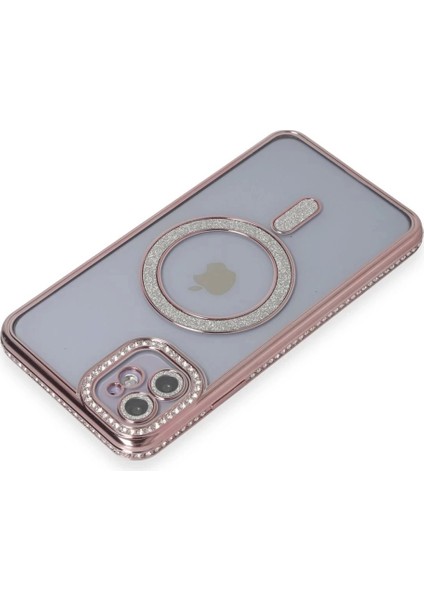 iPhone 11 Kılıf Joke Simli Magneticsafe Kılıf - Pembe fiyatları