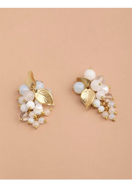 Litija Beyaz Kadın Küpe modelleri