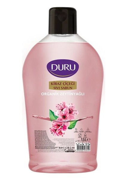 Duru Organik Zeytinyağlı Kiraz Çiçeği Sıvı Sabun 1500ML