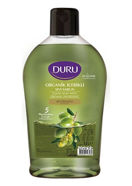 Duru Organik Zeytinyağlı Zeytin Çiçeği Sıvı Sabun 1500 ml