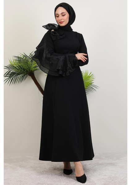 Fiyonk Organze Detay Abiye Siyah fırsatları