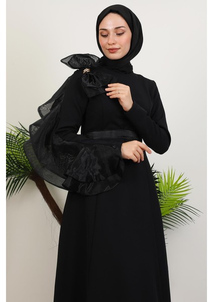 Fiyonk Organze Detay Abiye Siyah indirimleri