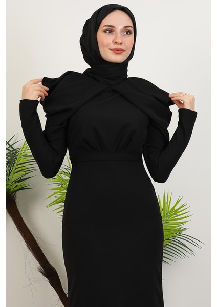 Elena Omuz Detay Abiye Siyah indirimleri