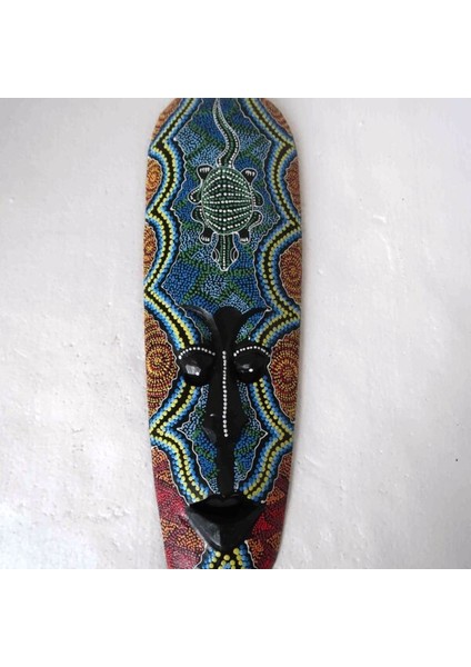 Ahşap Otantik Mask Mavi 50CM Albızıa Wood fiyatları