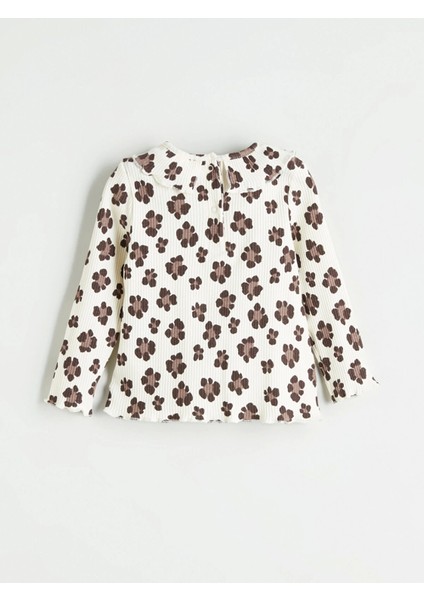 Lcw Baby Ekru Bisiklet Yaka Çiçekli Kız Bebek Tişört ve Tayt 2'li Takım fiyatları