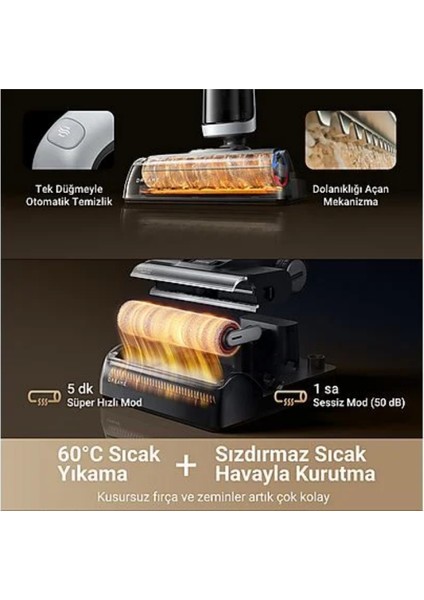Dreame H14 Dual Akıllı Islak Kuru Süpürge Siyah