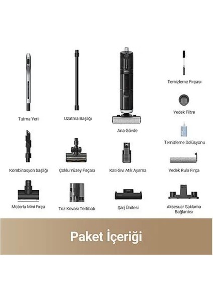 Dreame H14 Dual Akıllı Islak Kuru Süpürge Siyah