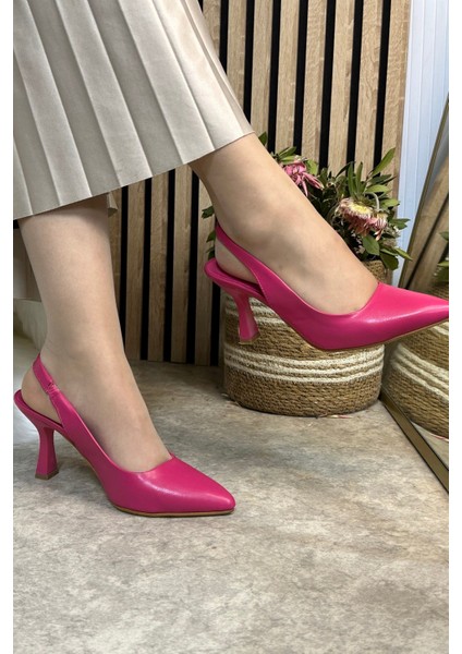 Günlük Kadın Sivri Burun Saten Kumaş Düz Desensiz Ince Arkası Açık Topuklu Model Abiye Ayakkabı 101B modelleri