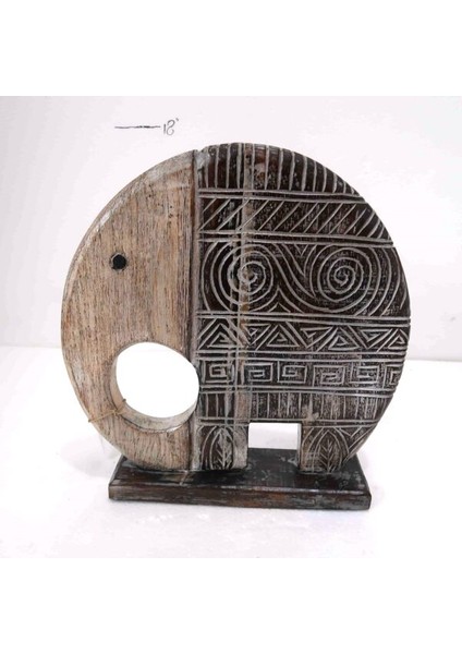 Ahşap Dekoratif Soyut Fil 45CM Albızıa Wood modelleri