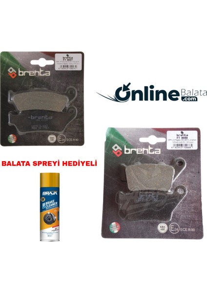 Bajaj Discover 125 T Brenta Fren Balata Takımı Ön ve Arka OB4234