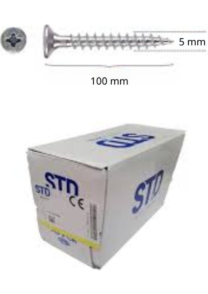 5 x 100 Sunta Vidası (100 Adet)