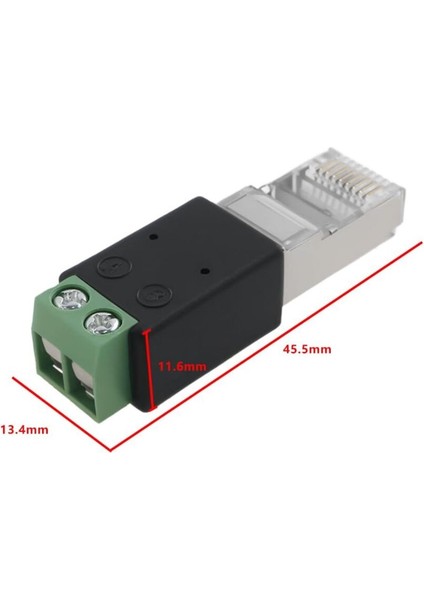 RJ45 Erkek - RS485 2 Pin Vidalı Dönüştürücü A=pın4 B=pın5 modelleri