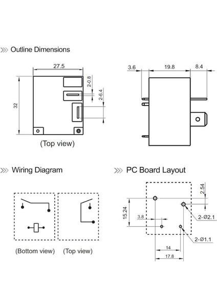 HF2160-1A-12DE 12V 30A Klima Rölesi 4-Pin modelleri