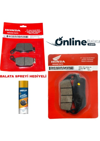 Cbr 250 R Fren Balata Takımı Ön ve Arka OB4303
