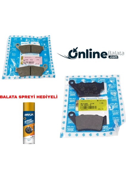 Pulsar 200NS Fren Balata Takımı Ön ve Arka OB4281