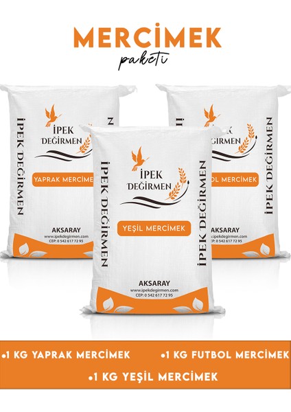 Ipek Değirmen 3 kg Aile Boy Taş Değirmen Mercimek Paketi