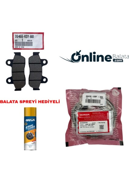 Spacy 110 Fren Balata Takımı Ön ve Arka OB4296