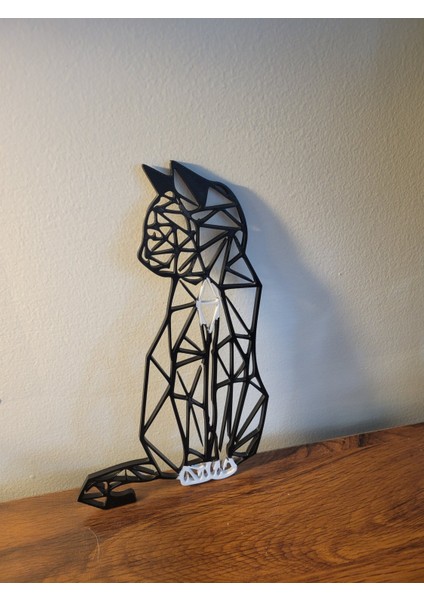 Yeni Kedi Duvar Heykeli 2d T3289774