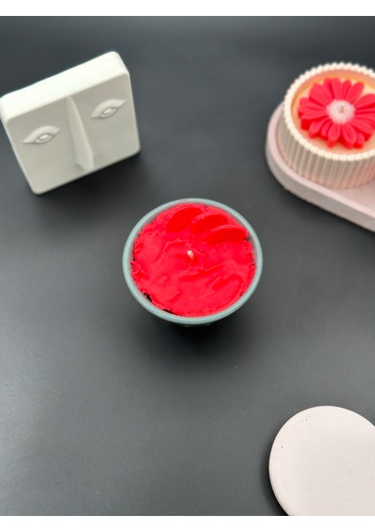 Yeni Frambuazlı Tatlı Konseptli Dekoratif Mum modelleri